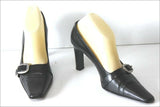 MINELLI Escarpins Vintage  Tout Cuir Noir Doublés Cuir T 38 TBE