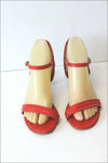 MINELLI Sandales Cuir Verni Orange Vif Doublées Cuir T 38 TTBE