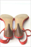 MINELLI Sandales Cuir Verni Orange Vif Doublées Cuir T 38 TTBE