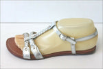 INDOCHINE 1928 Sandales Tout Cuir Brides Argentées T 38 TBE