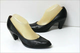 SAN MARINA Escarpins Cuir Noir Doublés Cuir  T 40 TBE