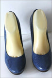 JONAK Escarpins Cuir Bleu Iris Doublés Cuir T 40 TBE