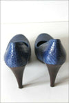 JONAK Escarpins Cuir Bleu Iris Doublés Cuir T 40 TBE
