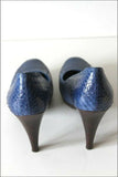 JONAK Escarpins Cuir Bleu Iris Doublés Cuir T 40 TBE