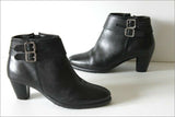 ANNE WEYBURN Bottines Boots Cuir  Noir Doublées Cuir T 37 ETAT NEUF