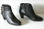 ANNE WEYBURN Bottines Boots Cuir  Noir Doublées Cuir T 37 ETAT NEUF