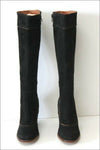 ANDRE Bottes Vintage Daim Noir Doublées Cuir  T 35 TTBE