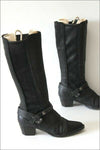 COCO & ABRICOT Bottes Pointues Cuir  Noir T 38 TBE