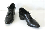 MINELLI Escarpins à Lacets Cuir Noir Doublés Cuir T 36 TBE