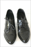 MINELLI Escarpins à Lacets Cuir Noir Doublés Cuir T 36 TBE
