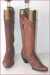 COSMO PARIS Mi Bottes Pointues Cuir Souple Marron T 39 TBE