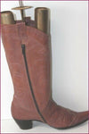 COSMO PARIS Mi Bottes Pointues Cuir Souple Marron T 39 TBE