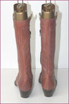 COSMO PARIS Mi Bottes Pointues Cuir Souple Marron T 39 TBE