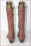 COSMO PARIS Mi Bottes Pointues Cuir Souple Marron T 39 TBE