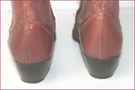 COSMO PARIS Mi Bottes Pointues Cuir Souple Marron T 39 TBE