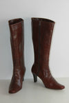 VINTAGE Bottes MOORE Capellada Cuero Tout cuir Cognac Made In Lima T 6 / T 39 BE