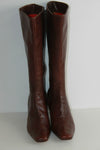 VINTAGE Bottes MOORE Capellada Cuero Tout cuir Cognac Made In Lima T 6 / T 39 BE