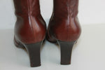VINTAGE Bottes MOORE Capellada Cuero Tout cuir Cognac Made In Lima T 6 / T 39 BE