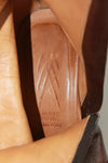 VINTAGE Bottes MOORE Capellada Cuero Tout cuir Cognac Made In Lima T 6 / T 39 BE
