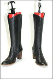 VALROY Bottes Cuir Noir Lisse T36  TTBE