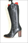 VALROY Bottes Cuir Noir Lisse T36  TTBE