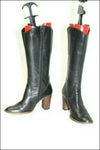 VALROY Bottes Cuir Noir Lisse T36  TTBE