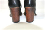 VALROY Bottes Cuir Noir Lisse T36  TTBE