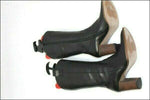 VALROY Bottes Cuir Noir Lisse T36  TTBE