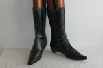 Mi Bottes BETTY BARCLAY Cuir Craquelé Noir T 37.5 BE