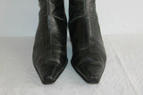 Mi Bottes BETTY BARCLAY Cuir Craquelé Noir T 37.5 BE