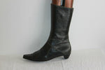 Mi Bottes BETTY BARCLAY Cuir Craquelé Noir T 37.5 BE