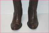 Bottes Cuir Marron Foncé Doublées Cuir T 36 TBE