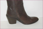 Bottes Cuir Marron Foncé Doublées Cuir T 36 TBE