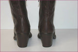 Bottes Cuir Marron Foncé Doublées Cuir T 36 TBE