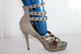 Escarpins FRIIS COMPANY  Cuir Gris Motifs Etoiles T 39  TTBE