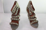 Escarpins FRIIS COMPANY  Cuir Gris Motifs Etoiles T 39  TTBE