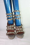 Escarpins FRIIS COMPANY  Cuir Gris Motifs Etoiles T 39  TTBE
