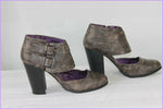 Escarpins  JEAN CLAUDE BIGUINE Cuir Synthétique Marron/ Gris T 39 TBE