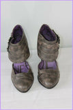 Escarpins  JEAN CLAUDE BIGUINE Cuir Synthétique Marron/ Gris T 39 TBE