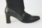 Bottines ANNE LIEGE Cuir et Stretch Noir T 36 BE