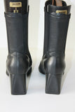 Bottines ANNE LIEGE Cuir et Stretch Noir T 36 BE