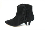 JACQUELINE RIU Bottines & Low Boots Daim Noir T 38 TBE"neuves"