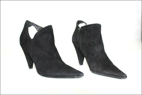 SAN MARINA Bottines DAIM  Noir à Talons T 40 TBE