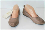 CATARINA MARTINS Ballerines Elastiquées Cuir Marron Taupe T 36 ETAT NEUF