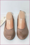 CATARINA MARTINS Ballerines Elastiquées Cuir Marron Taupe T 36 ETAT NEUF