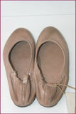 CATARINA MARTINS Ballerines Elastiquées Cuir Marron Taupe T 36 ETAT NEUF