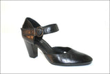 MINELLI Escarpins Ouvert en Cuir Noir T 36 TBE