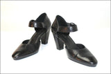 MINELLI Escarpins Ouvert en Cuir Noir T 36 TBE