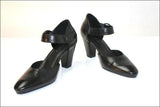 MINELLI Escarpins Ouvert en Cuir Noir T 36 TBE