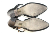 MINELLI Escarpins Ouvert en Cuir Noir T 36 TBE